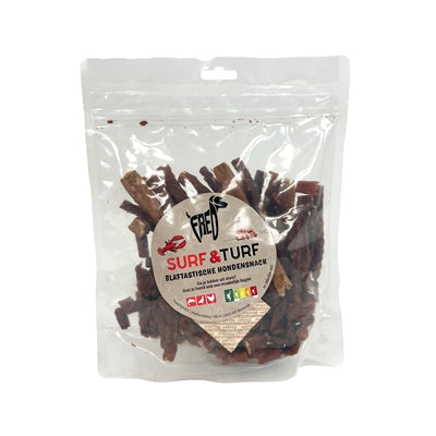 Freds Surf-Turf-Hundesnack – ein barschtastisches Leckerli
