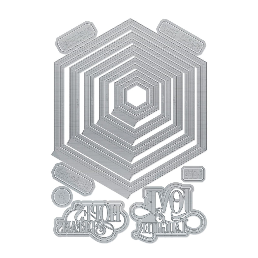 Tonic studios • my memory book base die set hopes in hexagon