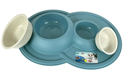 Happy Pet Mad about Pets Futternapf / Trinknapf Vulkan hellblau doppelt