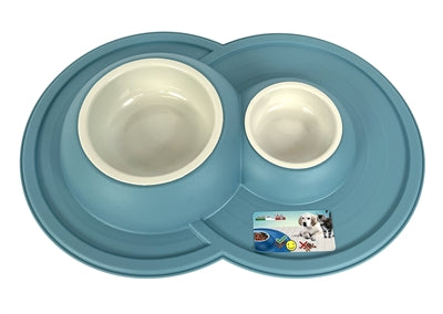 Happy Pet Mad about Pets Futternapf / Trinknapf Vulkan hellblau doppelt