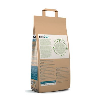 Sanicat recycelt Zellulose-Pellets