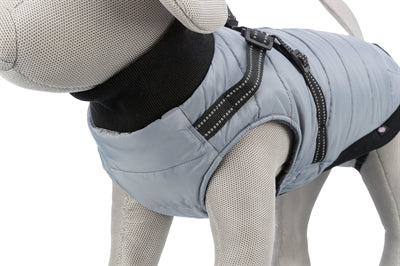 Trixie Hundejacke Pontis mit Geschirr Grau