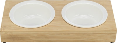 Trixie Futter- und Wassernapf-Set aus Keramik und Bambus