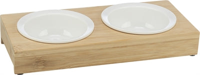 Trixie Futter- und Wassernapf-Set aus Keramik und Bambus