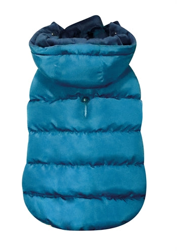 Croci Hundemantel Velveteen Blue auskleidet