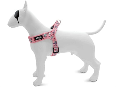 Morso Mini-Hundegeschirr, verstellbar, recycelt, Sweet Tweet Pink