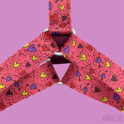Morso Hundegeschirr H-Geschirr recycelt rosa Think Pink