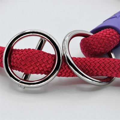Morso Halb-Slip-Hundehalsband aus recyceltem, rotem Samt