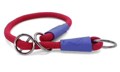 Morso Halb-Slip-Hundehalsband aus recyceltem, rotem Samt