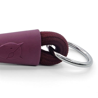 Morso Halb-Slip-Hundehalsband aus weichem, recyceltem Seil, pflaumenfarben