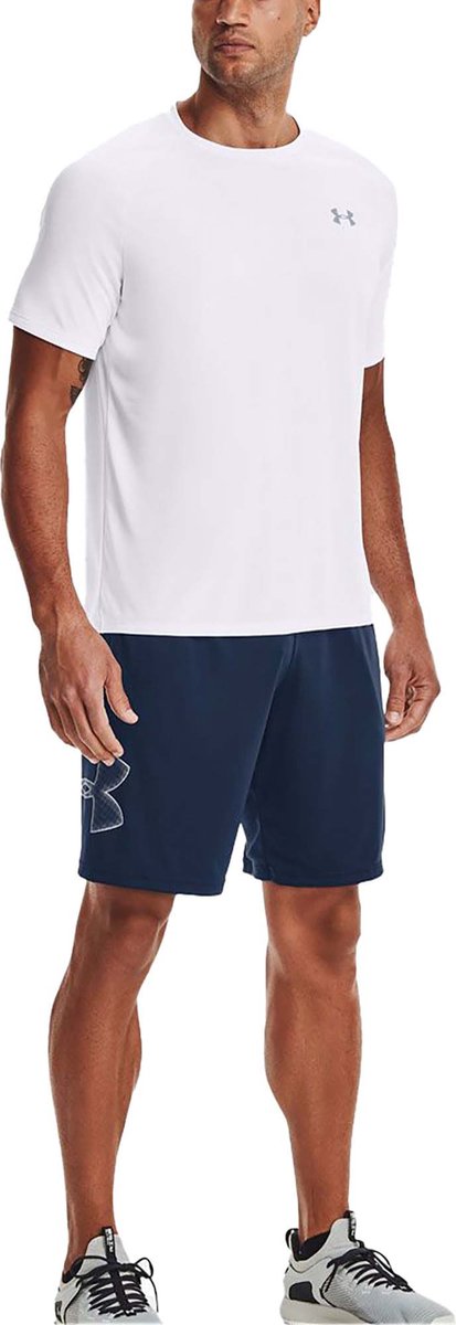Under armour ua tech 2.0 ss tee-wht heren sportshirt - wit - overcast grijs m