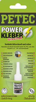 Petec universalklebstoff power kleber blitzschnell second adhesive 3g sb water bottle
