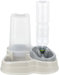 Trixie Futter- und Wasserspender, Kunststoff, grau-taupe