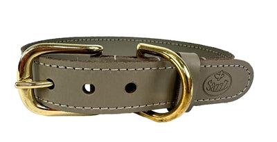 Sazzz Hundehalsband Braveheart Leder Taupe
