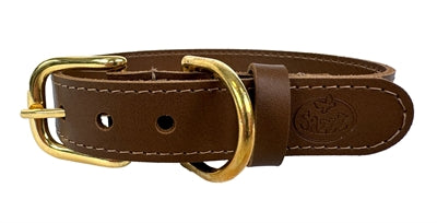 Sazzz Hundehalsband Braveheart Leder Sattelbraun