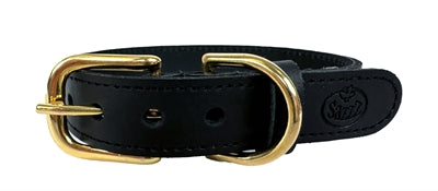 Sazzz Hundehalsband Braveheart Leder schwarz