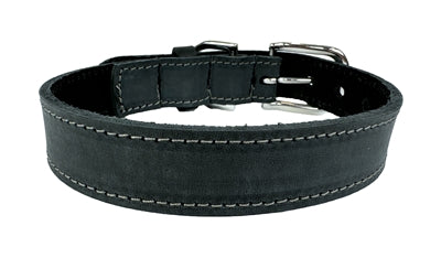 Sazzz Halsband für Hunde, Nomaden-Vintage-Leder, Anthrazit