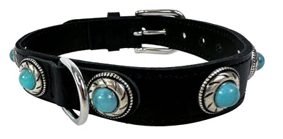 Sazzz Hundehalsband Adventure Stone Leder Schwarz