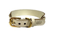 Sazzz Hundehalsband, süßes Leder, Creme