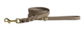 Sazzz Hundeleine Passion geflochtenes Leder Taupe