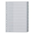 Tabbladen leitz grijs 1 tot 10 a4 polypropyleen