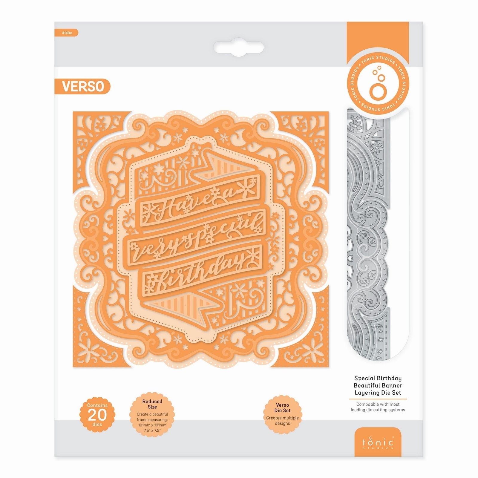 Tonic studios • essentials layering die set special birthday beautiful banner