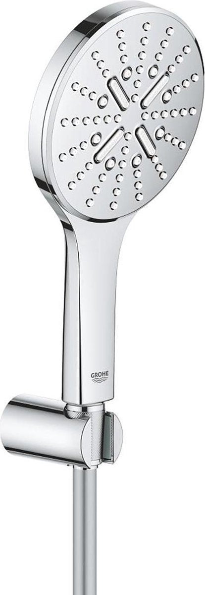 Grohe rainshower smartactive 130 doucheset - 3 straalsoorten - wandhouder - chroom - 26581000