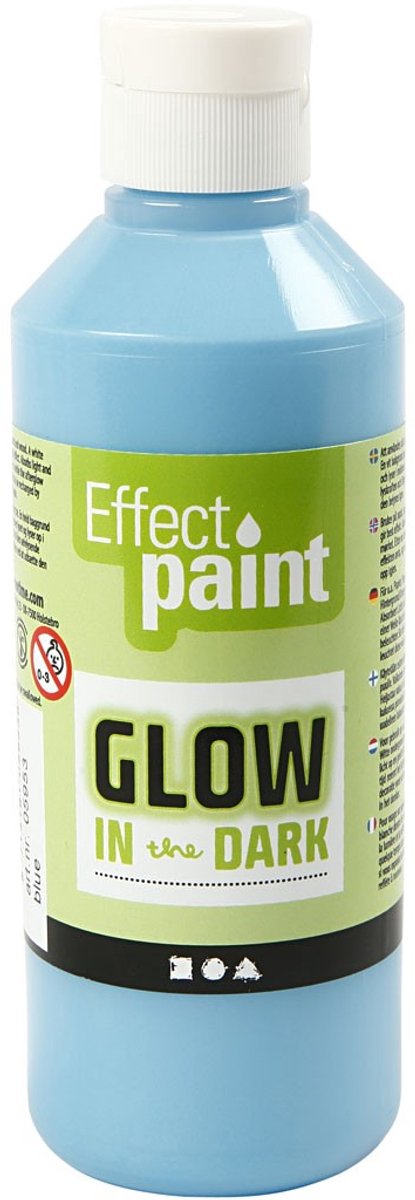 Creativ Company Leuchtfarbe – Hellblau, 250 ml