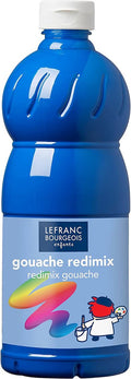 Lefranc bourgeois l b plakkaatverf redimix cyan primary blue 500ml