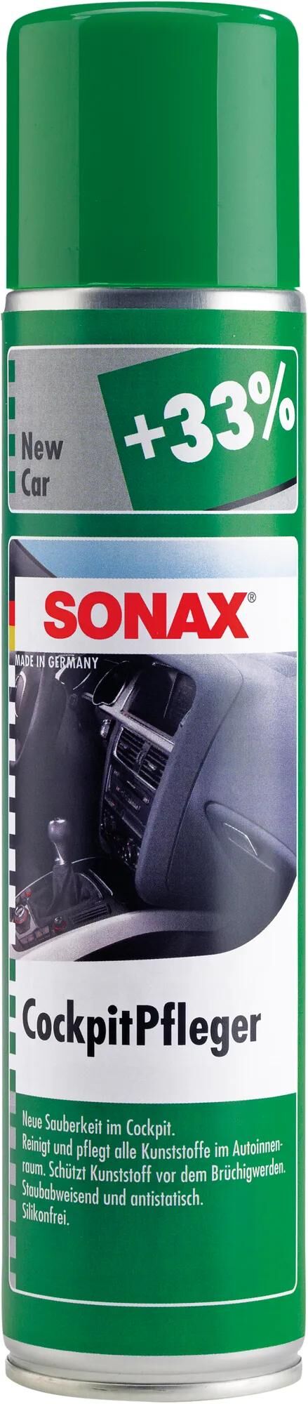 Sonax kunststoffpflegemittel cockpitpfleger cockpit care new car 400ml