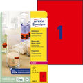 Verwijderbare neon labels avery zweckform neon rood