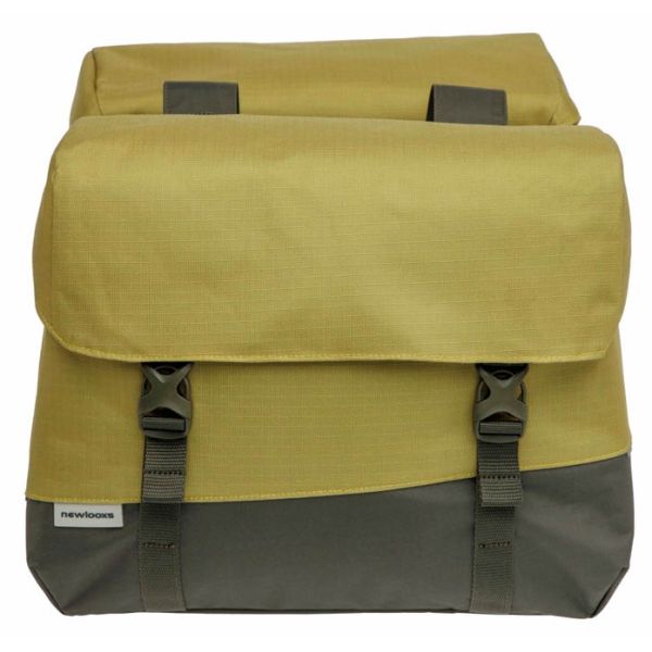 Doppelte Fahrradtasche New Looxs Joli, 37 Liter, 38 x 18 x 29 cm (2x) – olivgelb