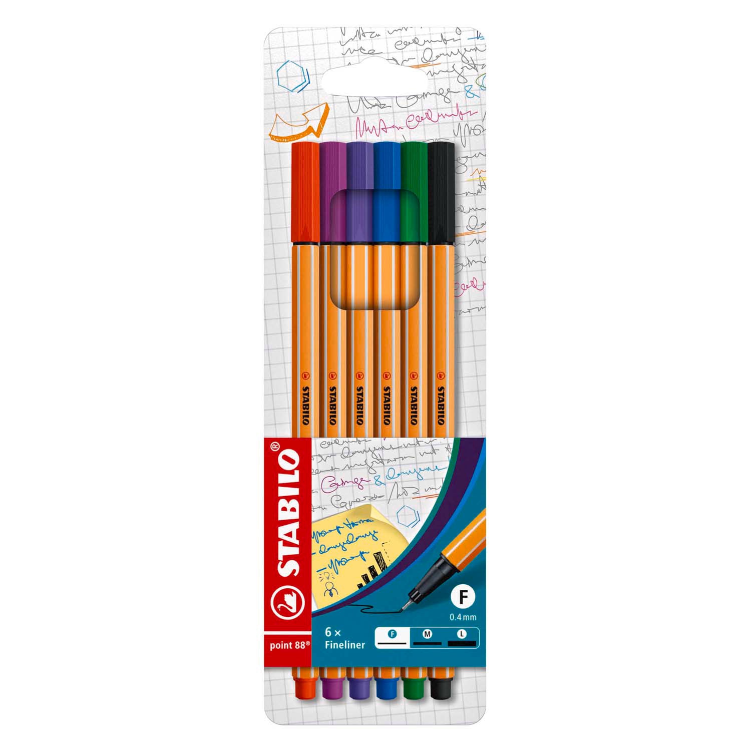 Stabilo fineliner point 88 0,4mm assorti