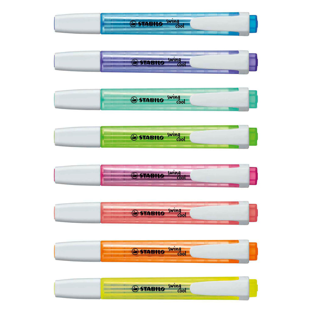 Stabilo tekstmarker swing cool 275 8-3 kleurenassortiment breed beitel 8 stuks