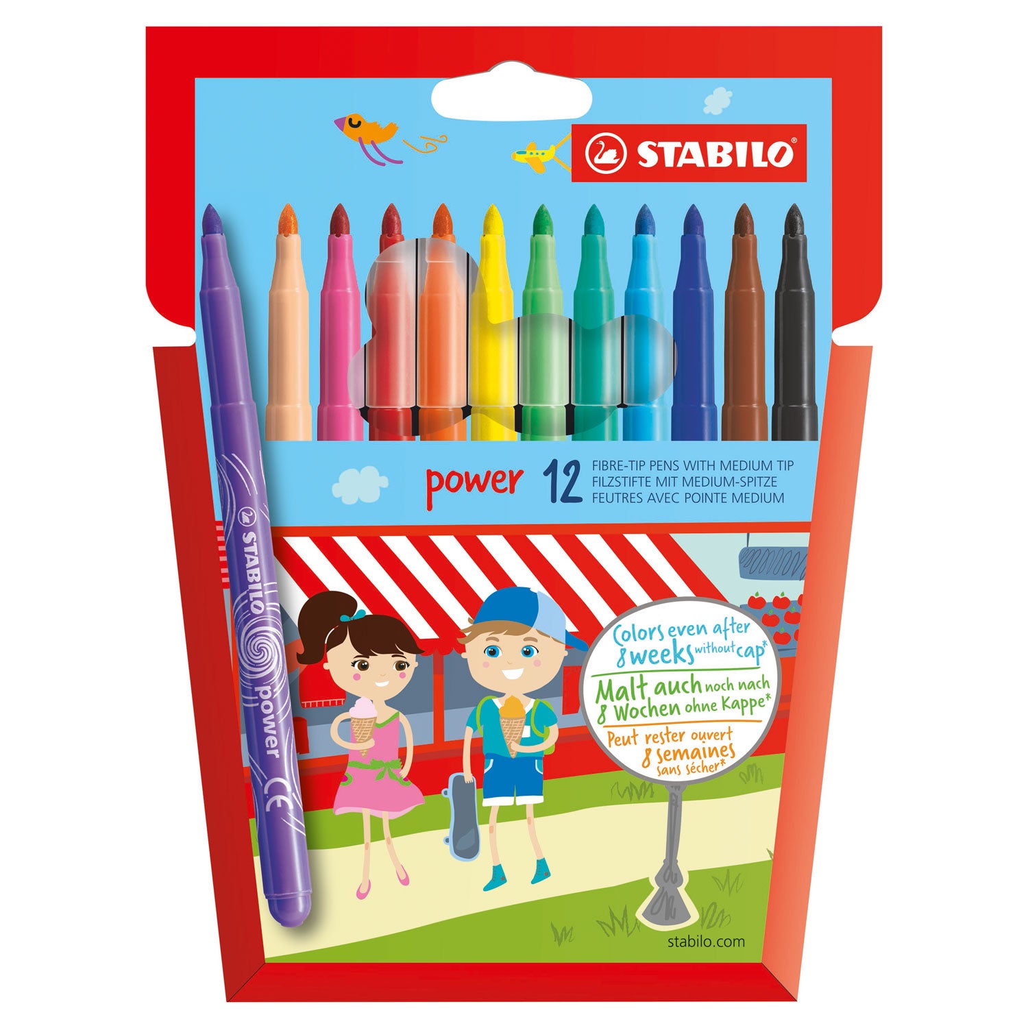 Stabilo viltstiften power stiften 12 stuks | 4 stuks