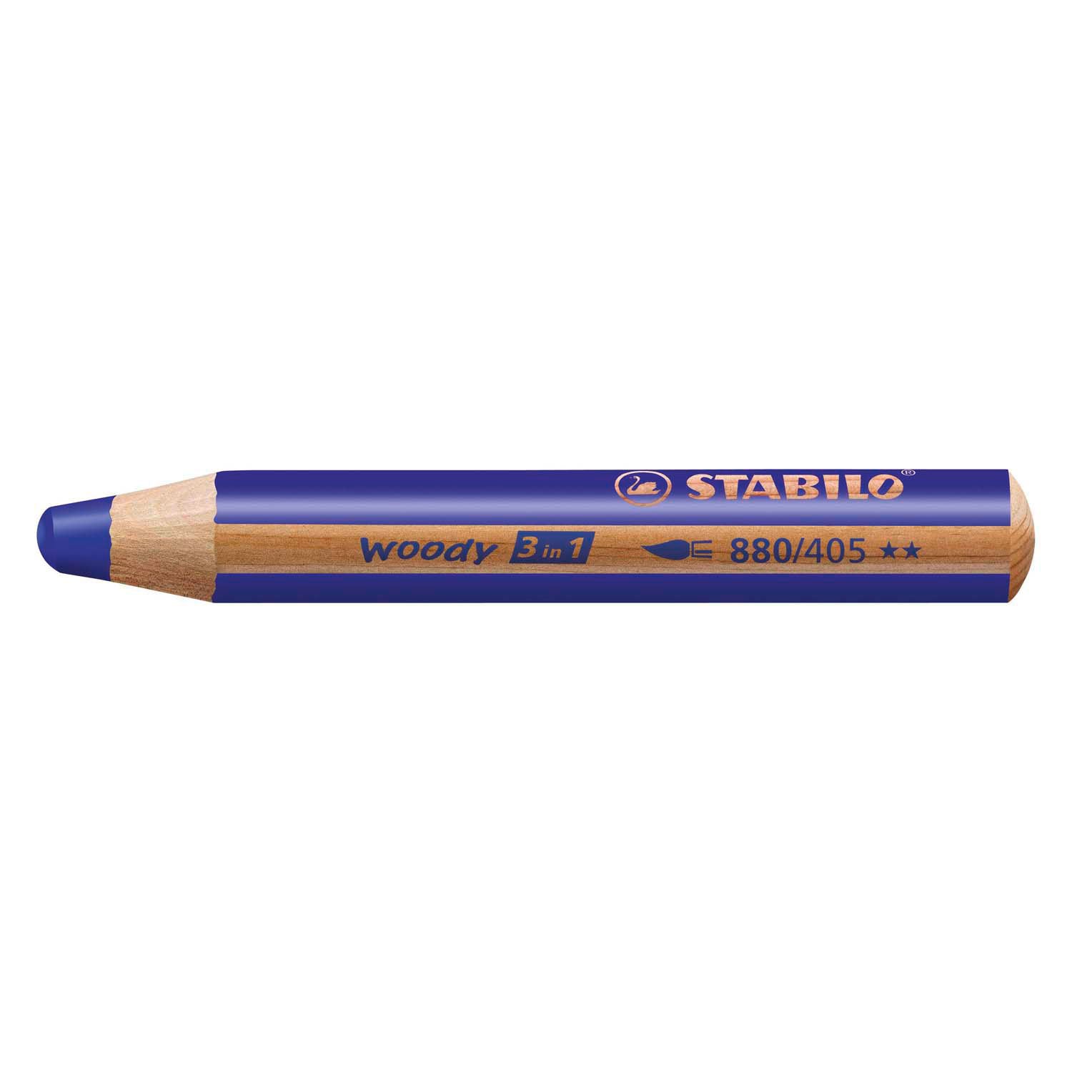 STABILO woody 3 in 1 - vielseitiger Farbstift - Ultramarin