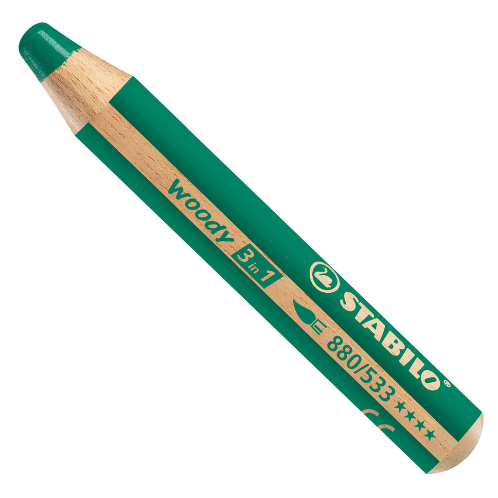 Stabilo woody 3 in 1 - multitalent potlood - donkergroen