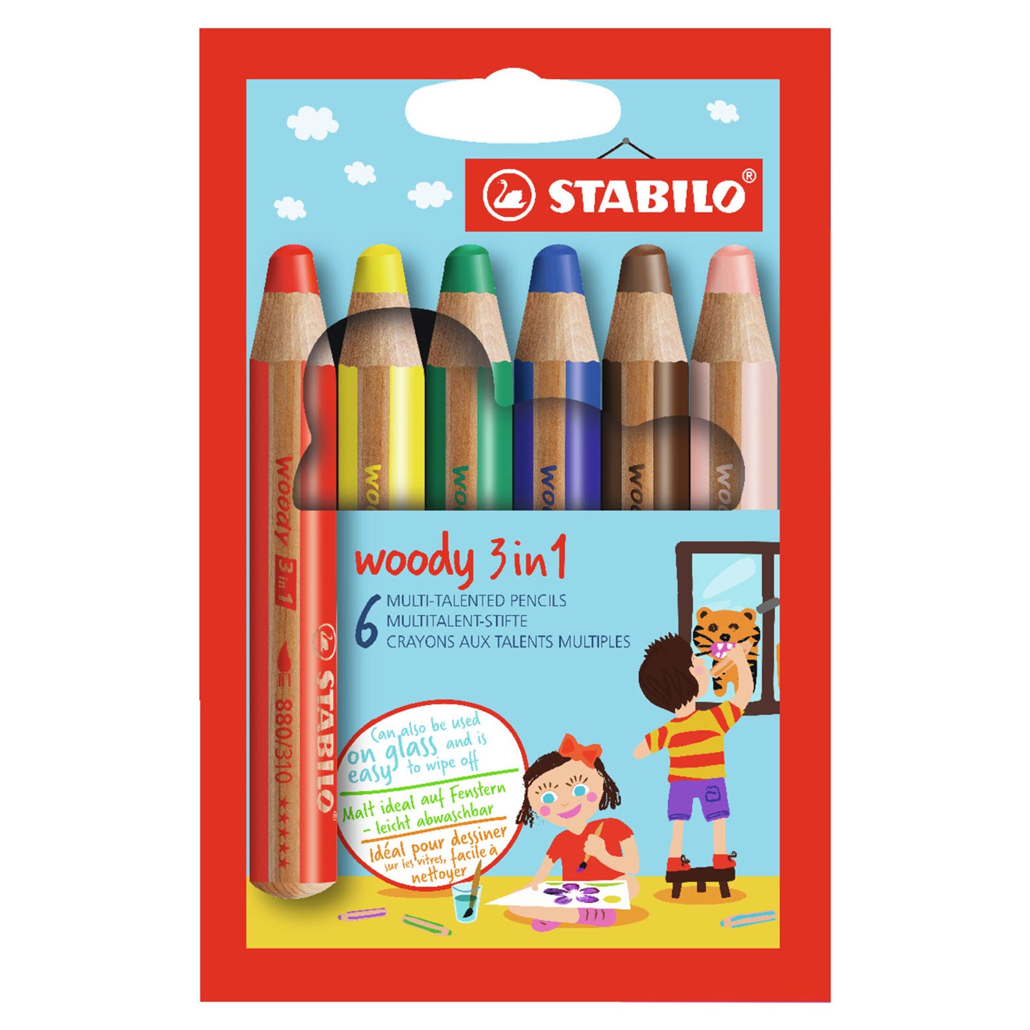Stabilo kleurpotloden woody 6 st in etui