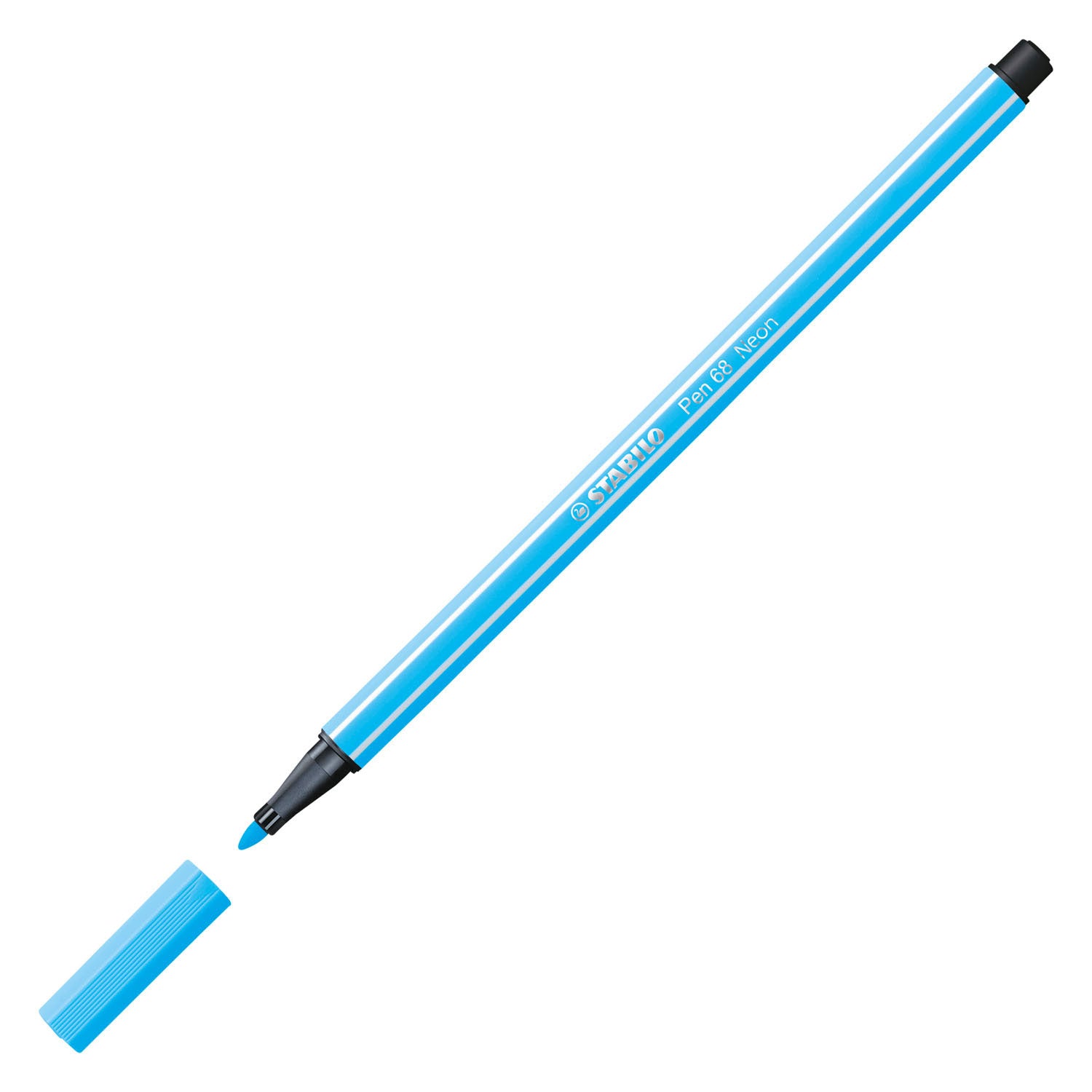 Stabilo pen 68 - viltstift - fluoriserend blauw (68 031)