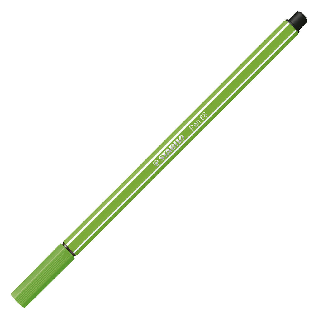 Stabilo pen 68 - premium viltstift - lichtgroen - doos 10 stuks