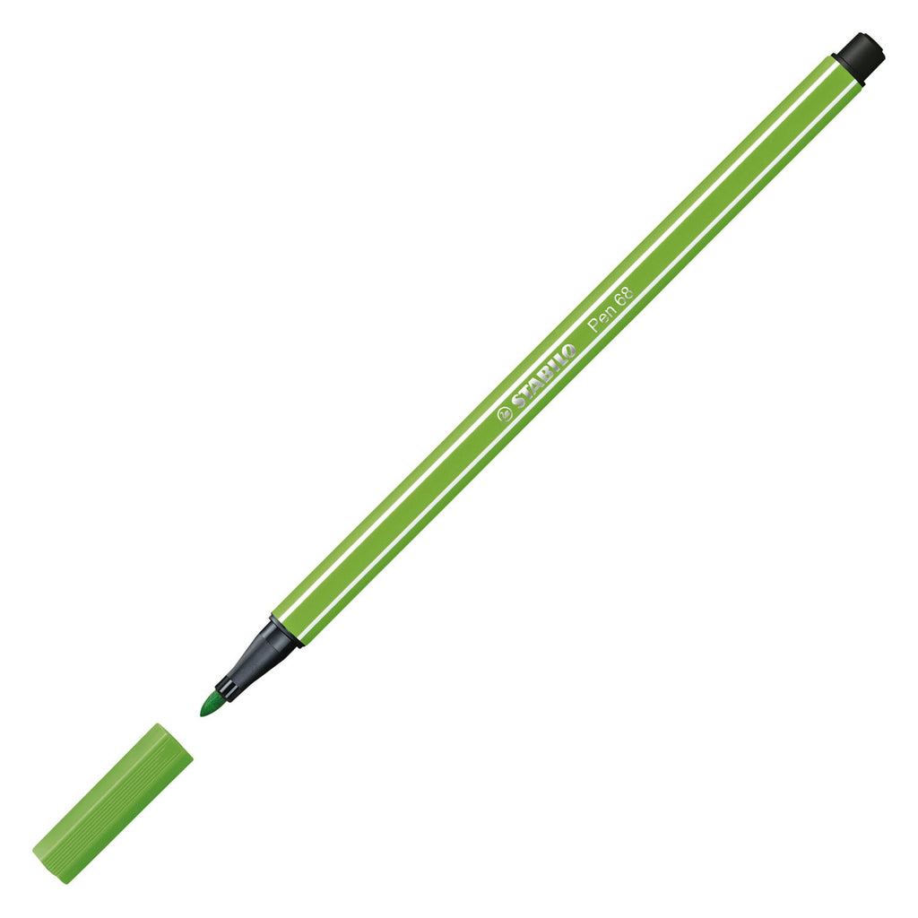Stabilo pen 68 - premium viltstift - lichtgroen - doos 10 stuks