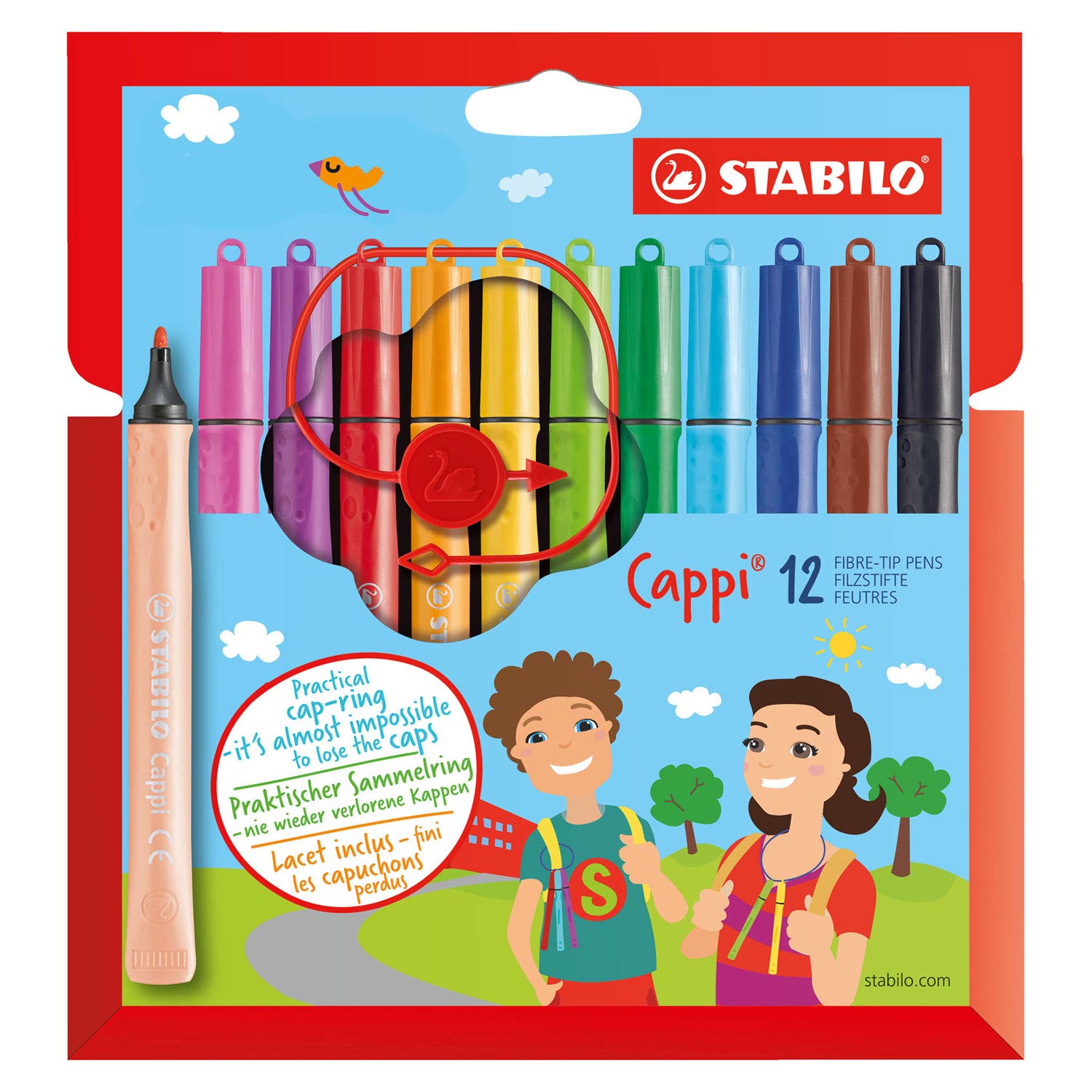 Stabilo Cappi Filzstiftetui 12 Farben