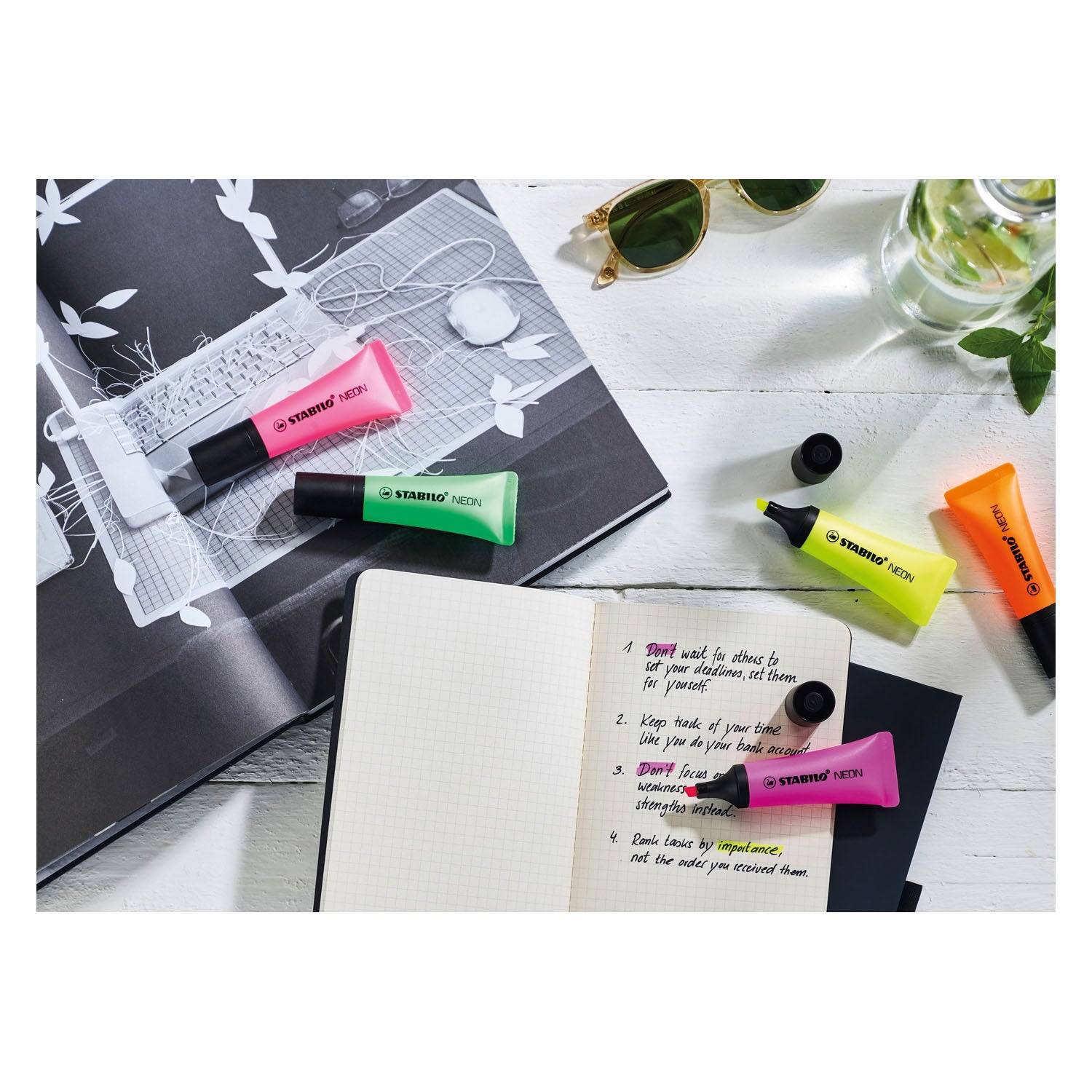 Stabilo Neonmarker – 4er-Set