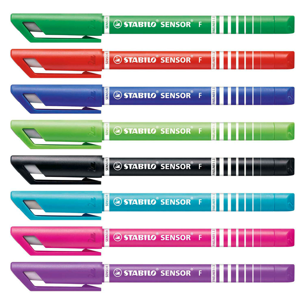 Stabilo Sensor Fineliner 0,3 mm, 8 Stück.