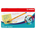 Stabilo point 88 - fineliner 0,4 mm - 50 stuks metalen etui - met 47 verschillende kleuren