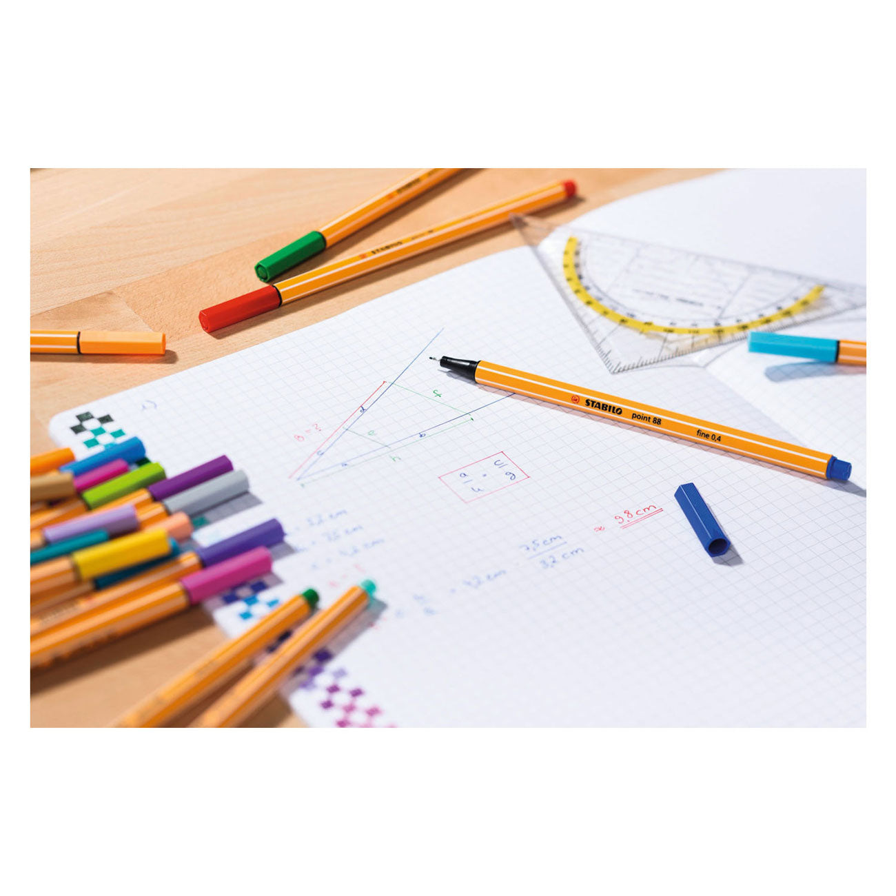 Stabilo point 88 - fineliner - metalen set met 50 stuks