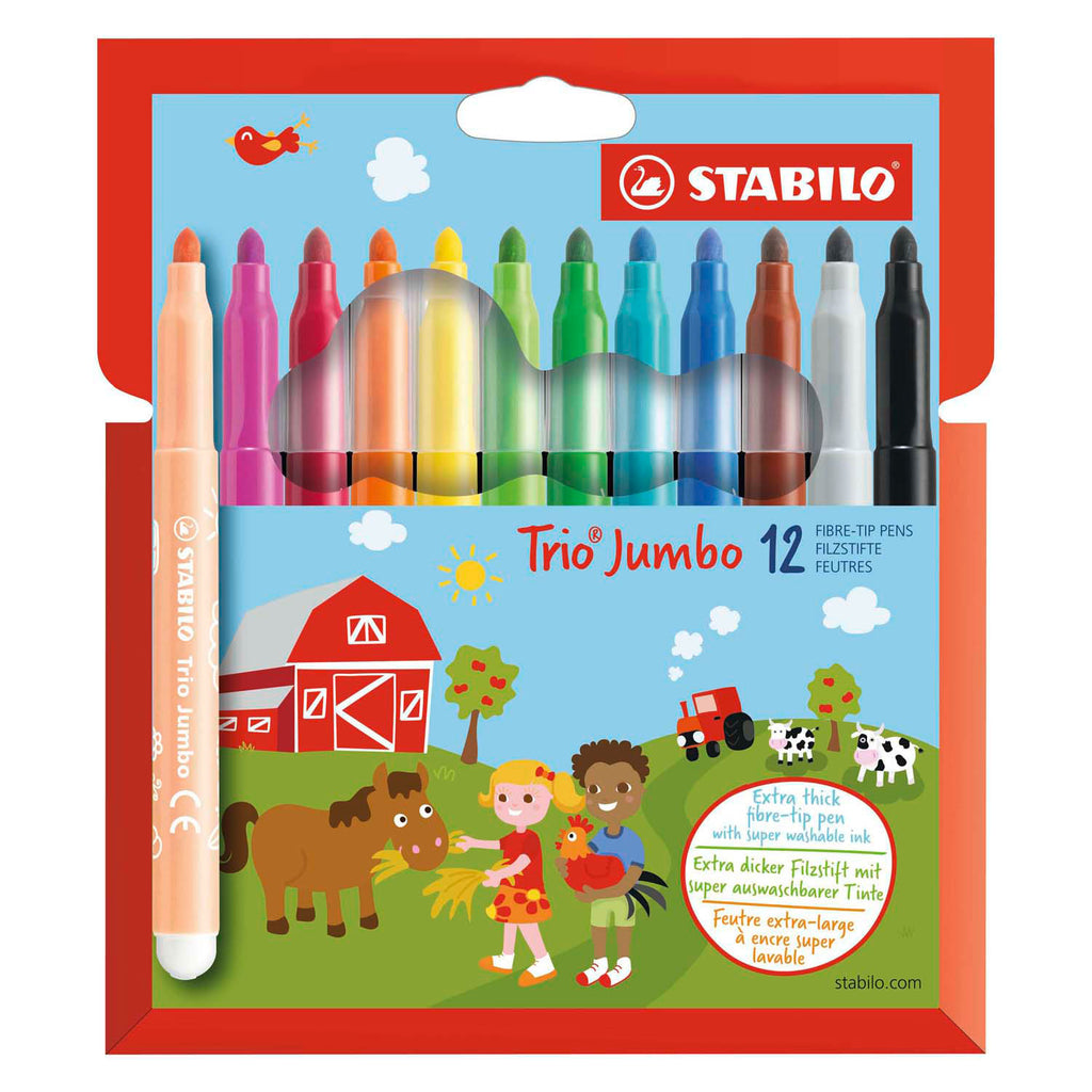 Stabilo jumbo trio stiften 12 stuks | 6 stuks