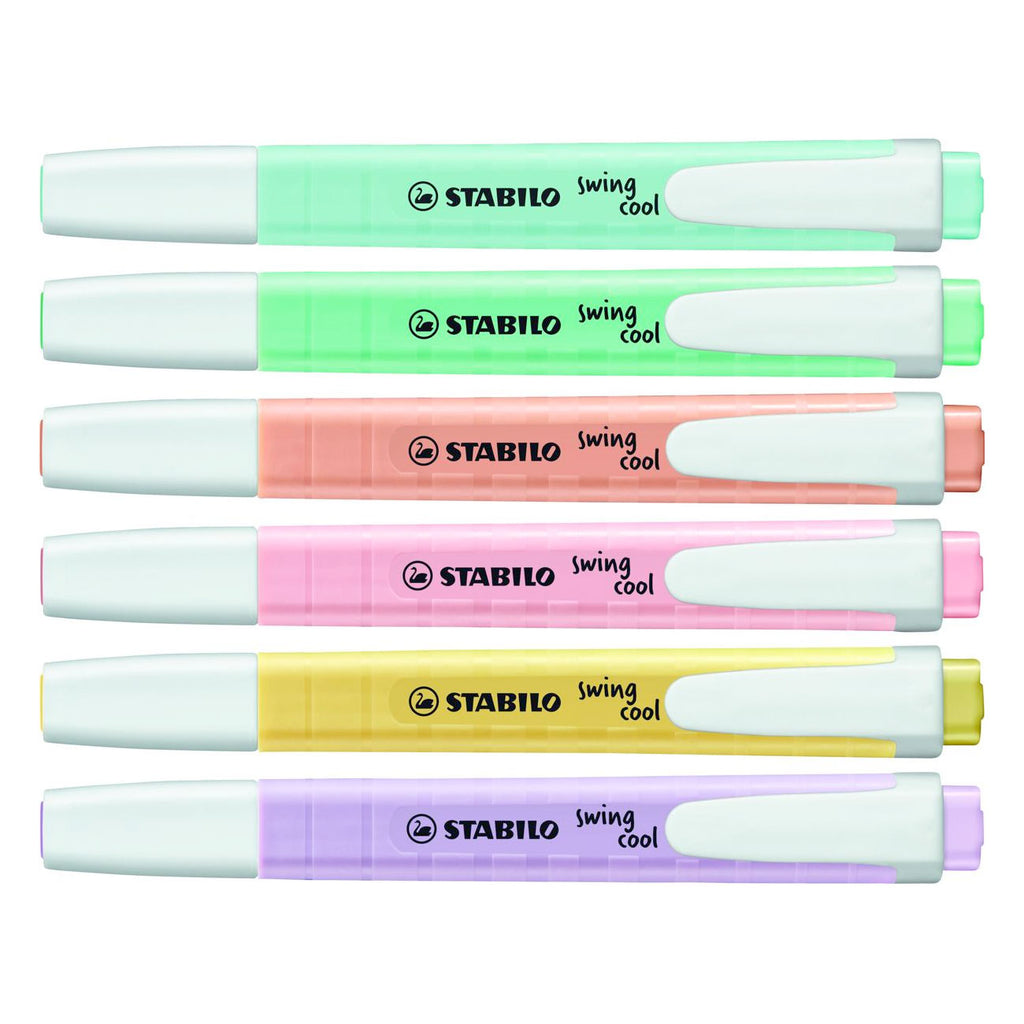 Stabilo Swing Cool Pastell-Textmarker-Set mit 6 Stiften