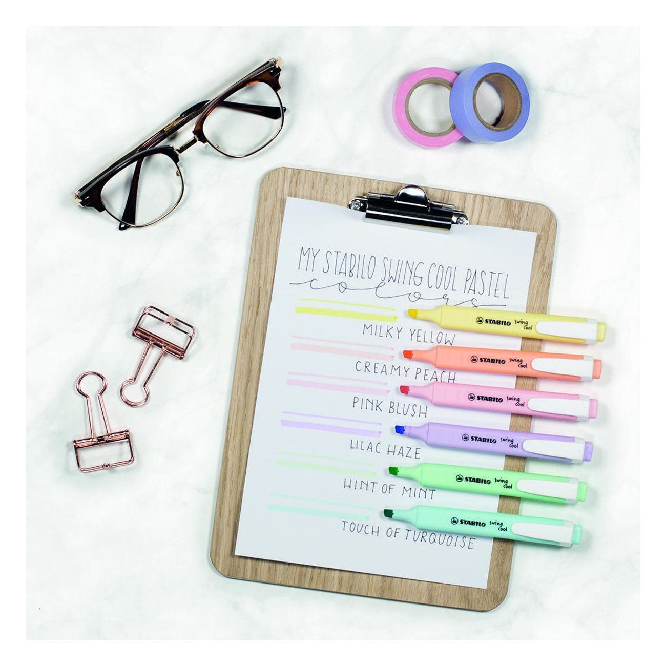 Stabilo Swing Cool Pastell-Textmarker-Set mit 6 Stiften