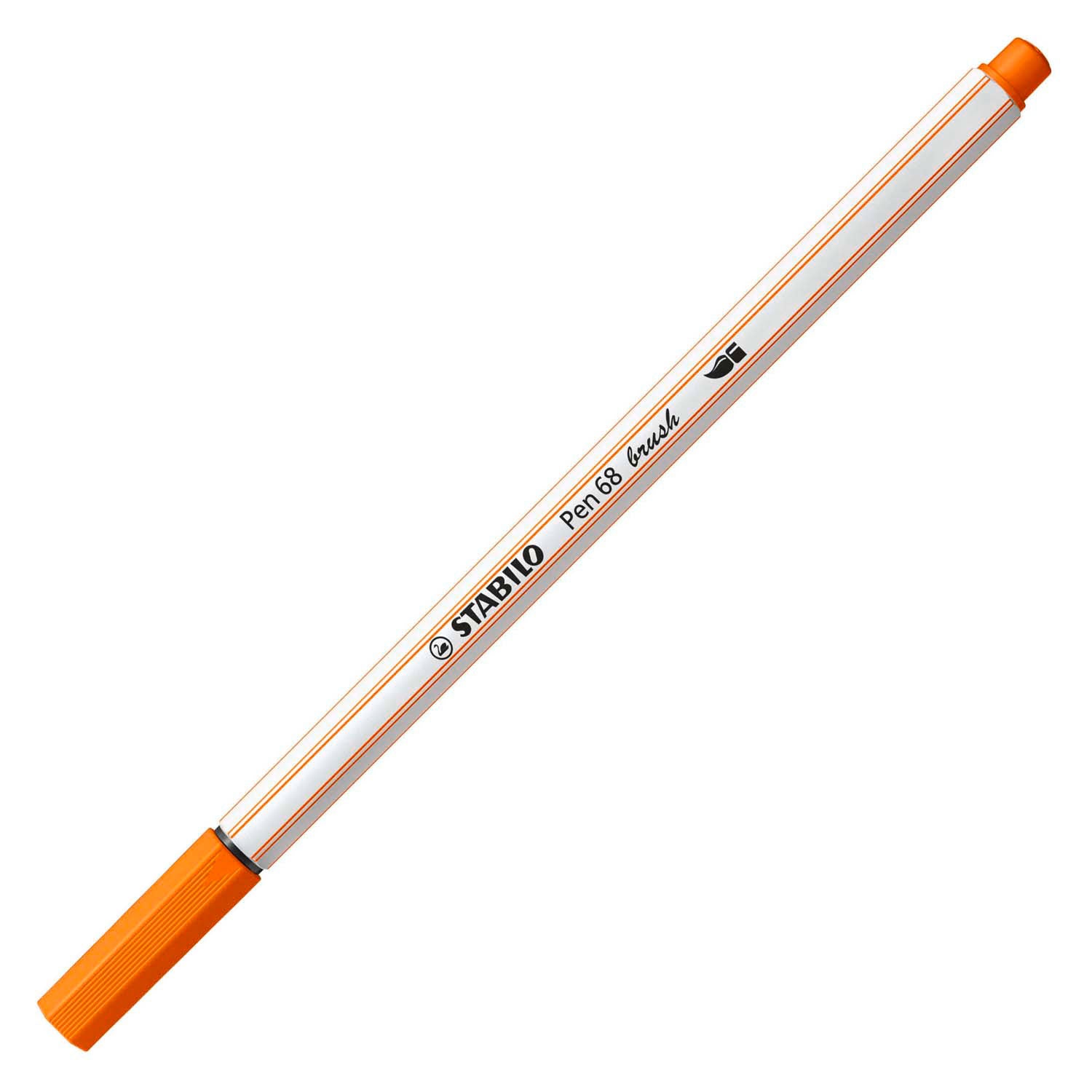 Stabilo pen 68 brush - viltstift - bleek vermiljoen (30)
